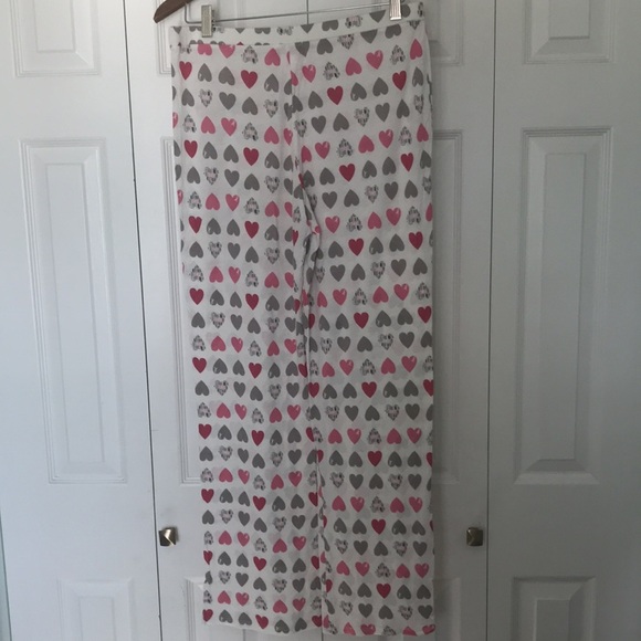 Elle Breast Cancer Awareness Hearts Pajama Pants Size M - Picture 6 of 9